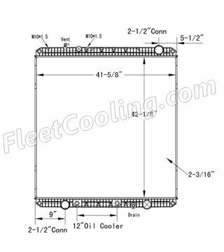 Picture of Freightliner Radiator - Plastic Tank TR7446P