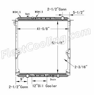 Picture of Freightliner Radiator - Plastic Tank TR7446PF