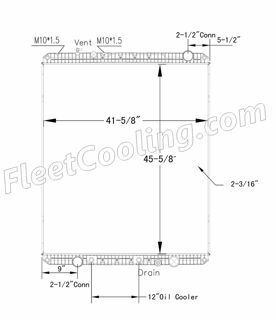 Picture of Freightliner Radiator - Plastic Tank TR7448P