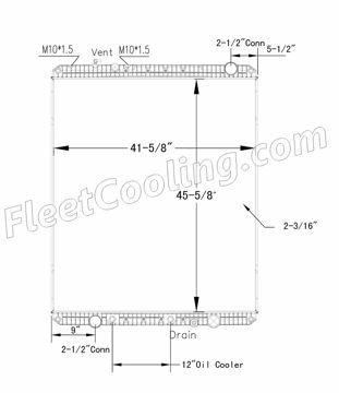 Picture of Freightliner Radiator - Plastic Tank TR7448P