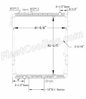 Picture of Freightliner Radiator - Plastic Tank TR7448PF