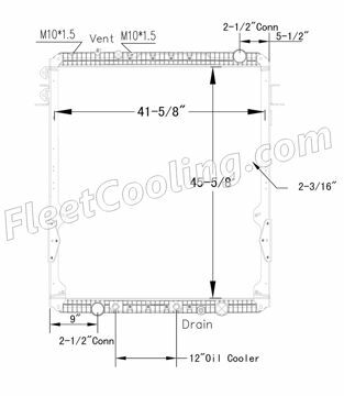 Picture of Freightliner Radiator - Plastic Tank TR7448PF