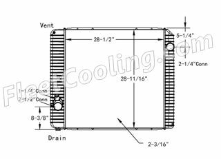 Picture of International Navistar Radiator - Plastic Tank TR7449P