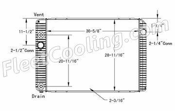 Picture of International Navistar Radiator - Plastic Tank TR7453P