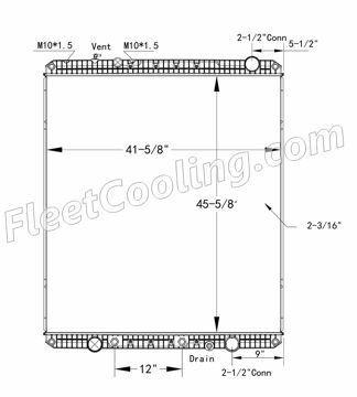 Picture of Freightliner Radiator - Plastic Tank TR7454P