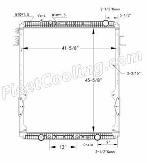 Picture of Freightliner Radiator - Plastic Tank TR7454PF