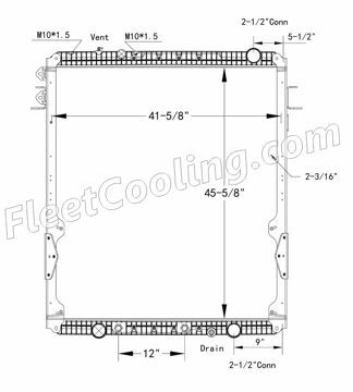 Picture of Freightliner Radiator - Plastic Tank TR7454PF