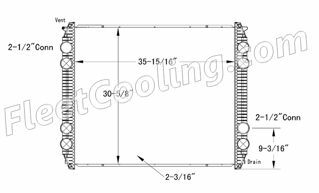 Picture of Freightliner Radiator - Plastic Tank TR7457P