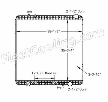 Picture of Freightliner Radiator - Plastic Tank TR7458P