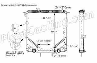 Picture of Freightliner Radiator - Plastic Tank TR7458PF