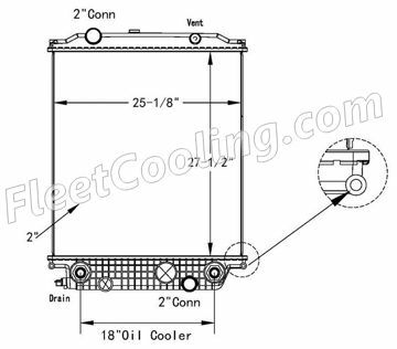 Picture of Freightliner Radiator - Plastic Tank TR7459P