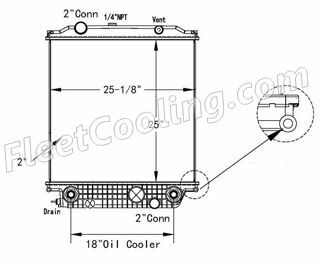 Picture of Blue Bird Radiator - Plastic Tank TR7460P