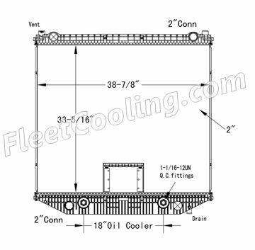 Picture of Freightliner, Sterling Radiator - Plastic Tank TR7465P
