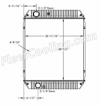 Picture of Gillig Radiator - Plastic Tank TR7468P