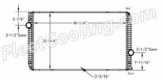 Picture of International Navistar Radiator - Plastic Tank TR7469P