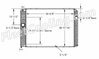 Picture of International Navistar Radiator - Plastic Tank TR7473P