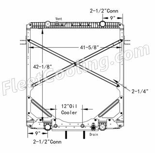 Picture of Western Star Radiator - Plastic Tank TR7475PF