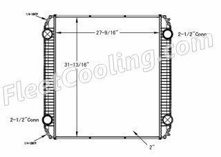 Picture of Freightliner, Thomas Radiator - Plastic Tank TR7476P