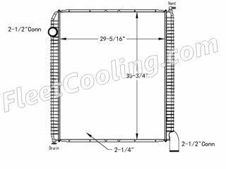 Picture of International Navistar Radiator - Plastic Tank TR7478P