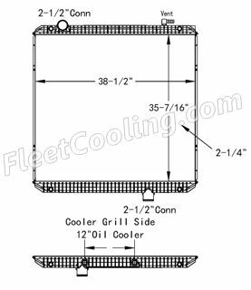 Picture of International Navistar Radiator - Plastic Tank TR7479P