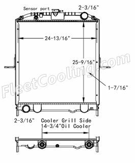 Picture of UD Nissan Radiator - Plastic Tank TR7481P