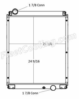 Picture of TR7531S Radiator - Solder On Tank Fits: Mitsubishi Applications