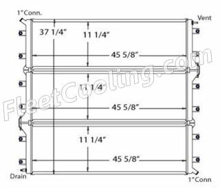 Picture of International Navistar Radiator - Plastic Tank TR7567P