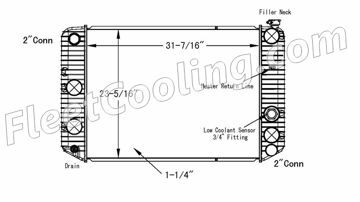 Picture of Chevrolet / GMC Radiator - Plastic Tank TR7586P