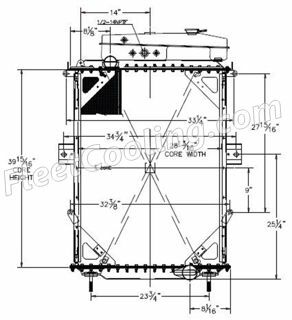 Picture of Kenworth Radiator - Bolt On Tank TR7597