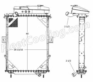 Picture of Kenworth Radiator - Bolt On Tank TR7600