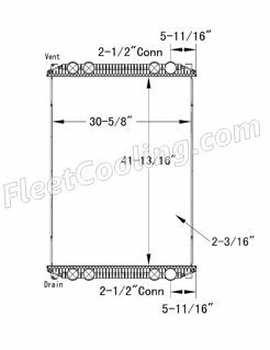 Picture of Freightliner Radiator - Plastic Tank TR7601P