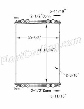 Picture of Freightliner Radiator - Plastic Tank TR7601P