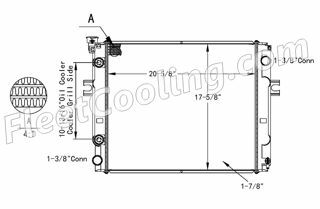 Picture of Komatsu Radiator - Plastic Tank TR7776