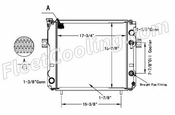 Picture of Komatsu Radiator - Plastic Tank TR7780