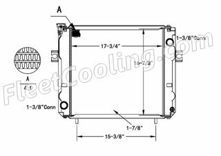 Picture of Komatsu Radiator - Plastic Tank TR7781