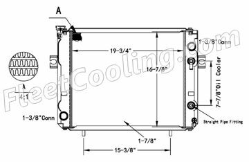 Picture of Komatsu Radiator - Plastic Tank TR7784