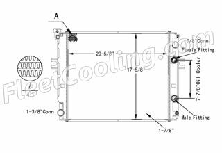 Picture of Komatsu Radiator - Plastic Tank TR7786