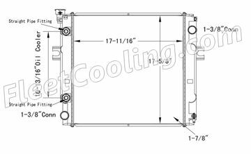 Picture of Caterpillar, MCFA, Mitsubishi Radiator - Plastic Tank TR7791