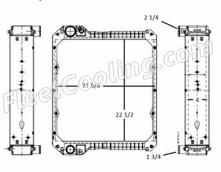 Picture of Case International, Ford / New Holland Radiator - Plastic Tank TR7808