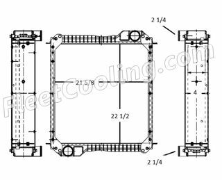 Picture of JCB Radiator - Plastic Tank TR7810