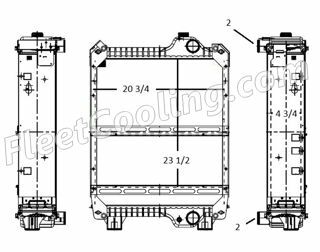 Picture of Case International, Ford / New Holland Radiator - Plastic Tank TR7812