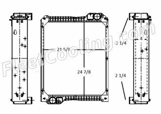 Picture of Case International, Caterpillar, JCB, McCormick, Steyr Radiator - Plastic Tank TR7813