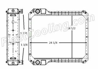 Picture of JCB Radiator - Plastic Tank TR7814