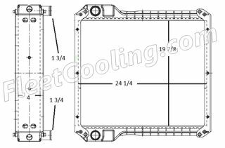 Picture of JCB Radiator - Plastic Tank TR7815
