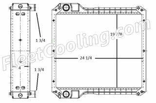 Picture of JCB Radiator - Plastic Tank TR7815