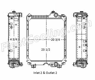 Picture of Case International, Ford / New Holland, Steyr Radiator - Plastic Tank TR7817