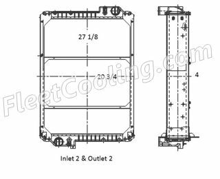 Picture of Massey Ferguson Radiator - Plastic Tank TR7819