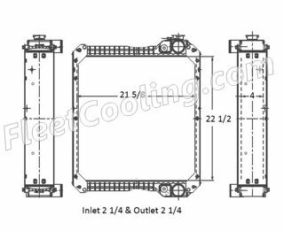 Picture of Case International, Caterpillar, Ford / New Holland, JCB Radiator - Plastic Tank TR7891