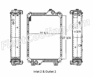 Picture of Case International, Ford / New Holland Radiator - Plastic Tank TR7892