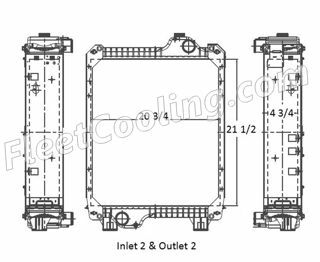 Picture of Case International, Ford / New Holland Radiator - Plastic Tank TR7893